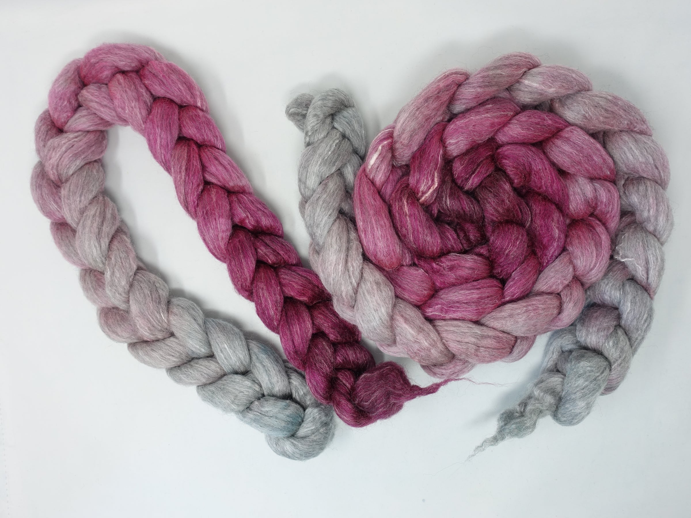 Corriedale & Lotus,  Hand Dyed Gradient. 100g