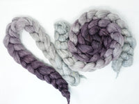 Corriedale & Lotus,  Hand Dyed Gradient. 100g