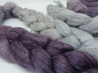 Corriedale & Lotus,  Hand Dyed Gradient. 100g