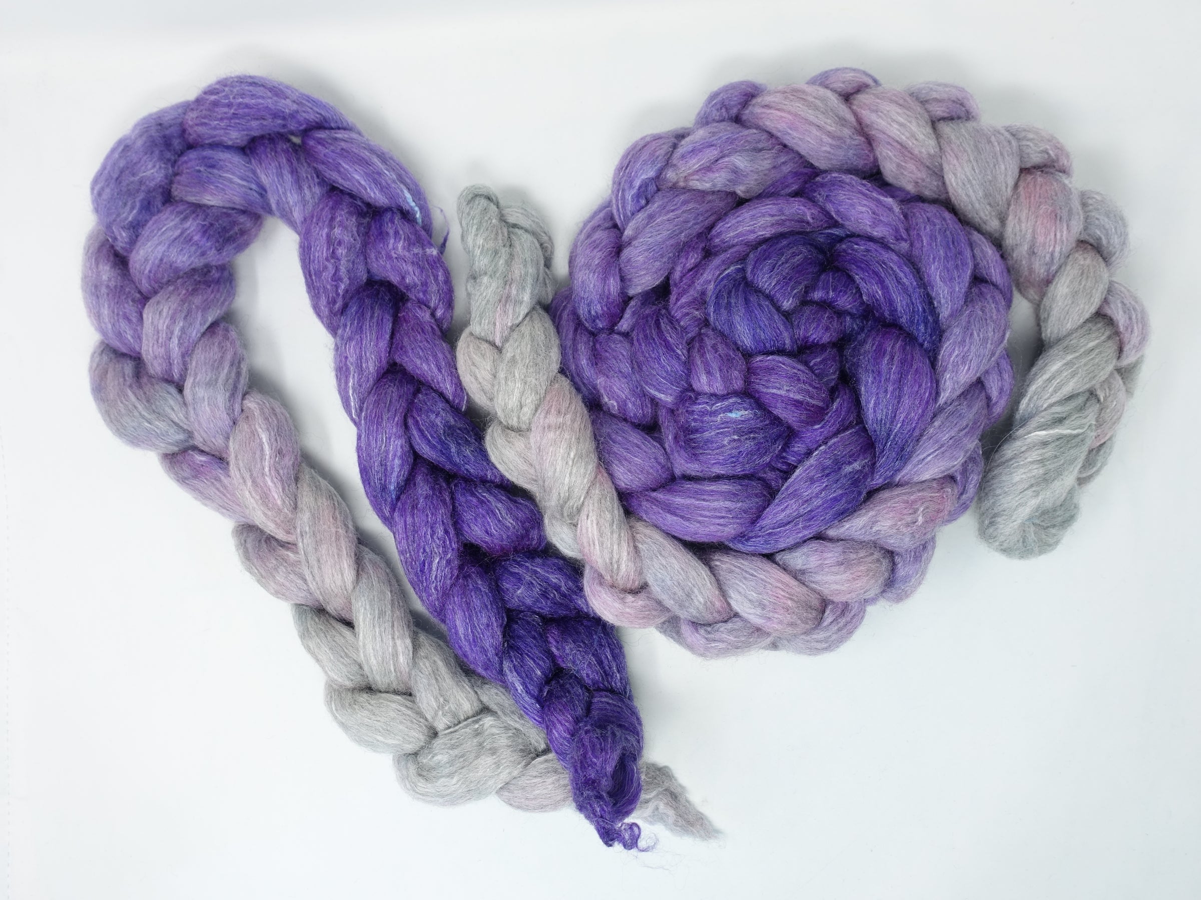 Corriedale & Lotus,  Hand Dyed Gradient. 100g