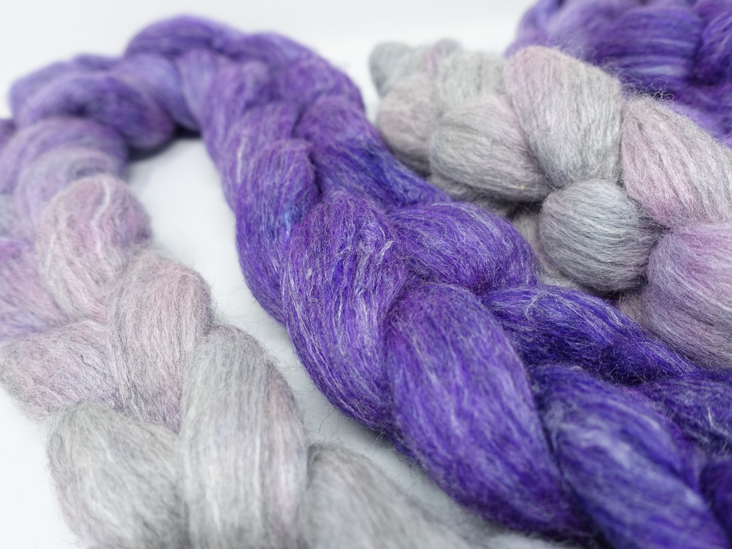 Corriedale & Lotus,  Hand Dyed Gradient. 100g