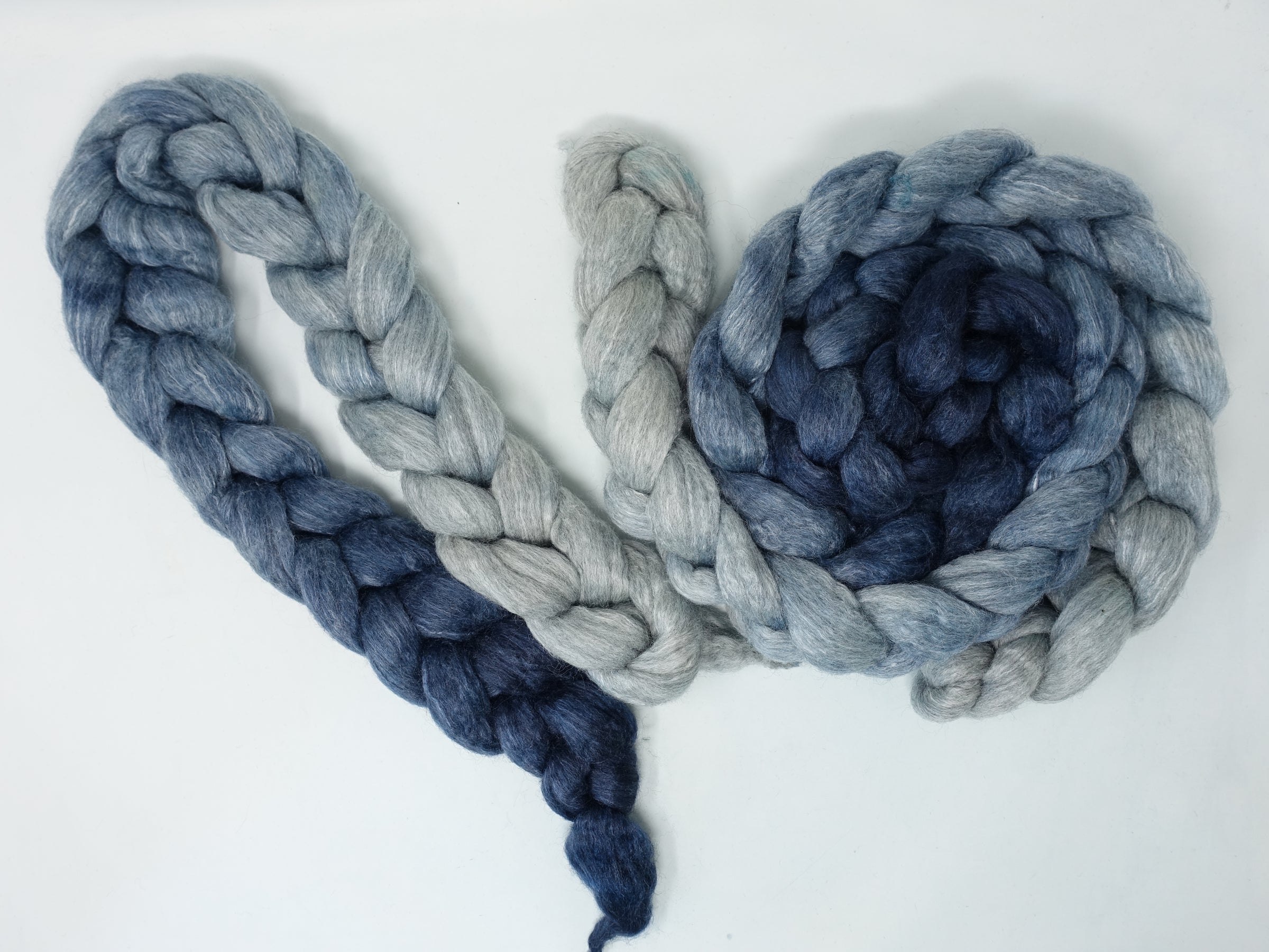 Corriedale & Lotus,  Hand Dyed Gradient. 100g