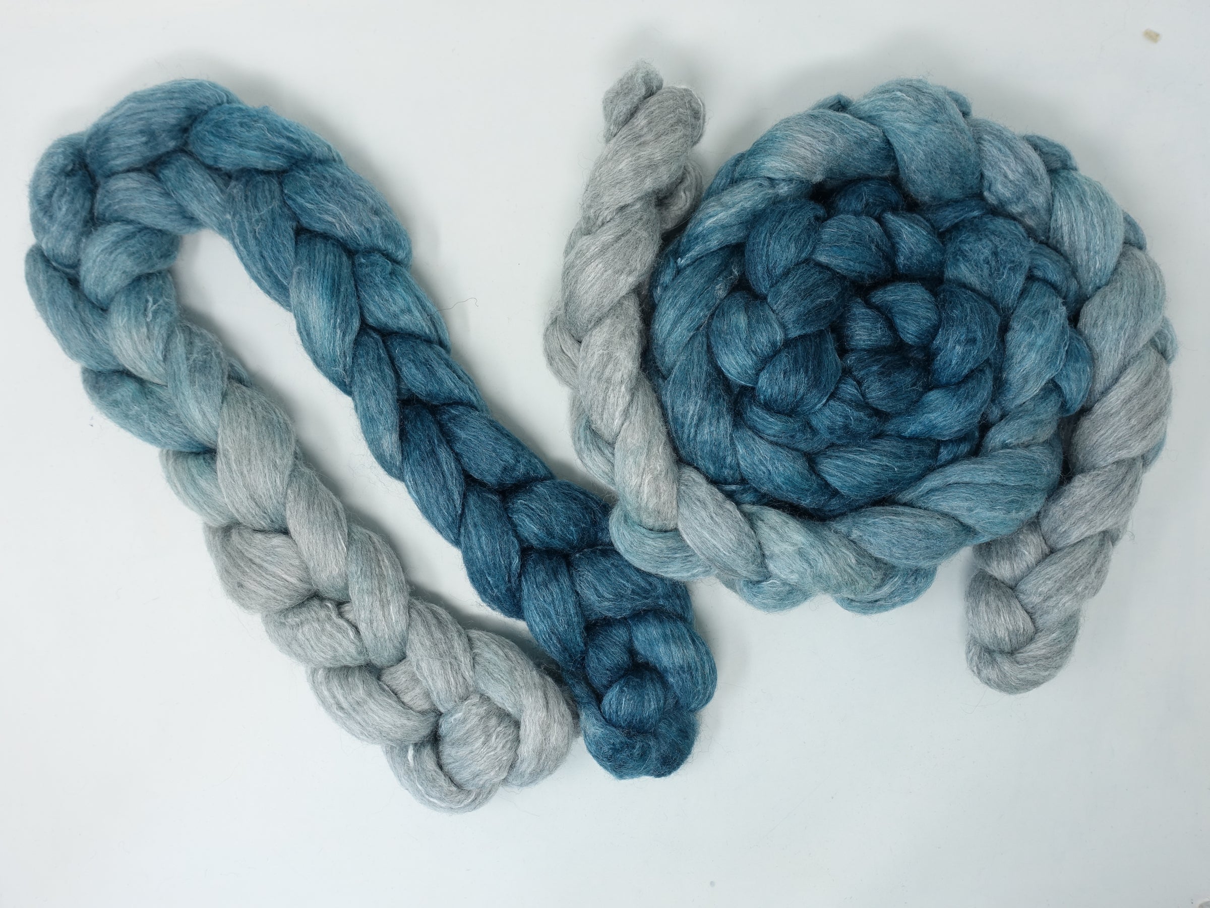 Corriedale & Lotus,  Hand Dyed Gradient. 100g