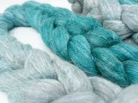 Corriedale & Lotus,  Hand Dyed Gradient. 100g