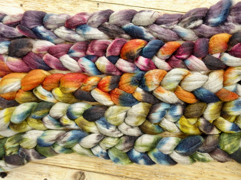 Fade Pack- BFL, 5 co-ordinating braids, Hand Dyed British Wool, 500g