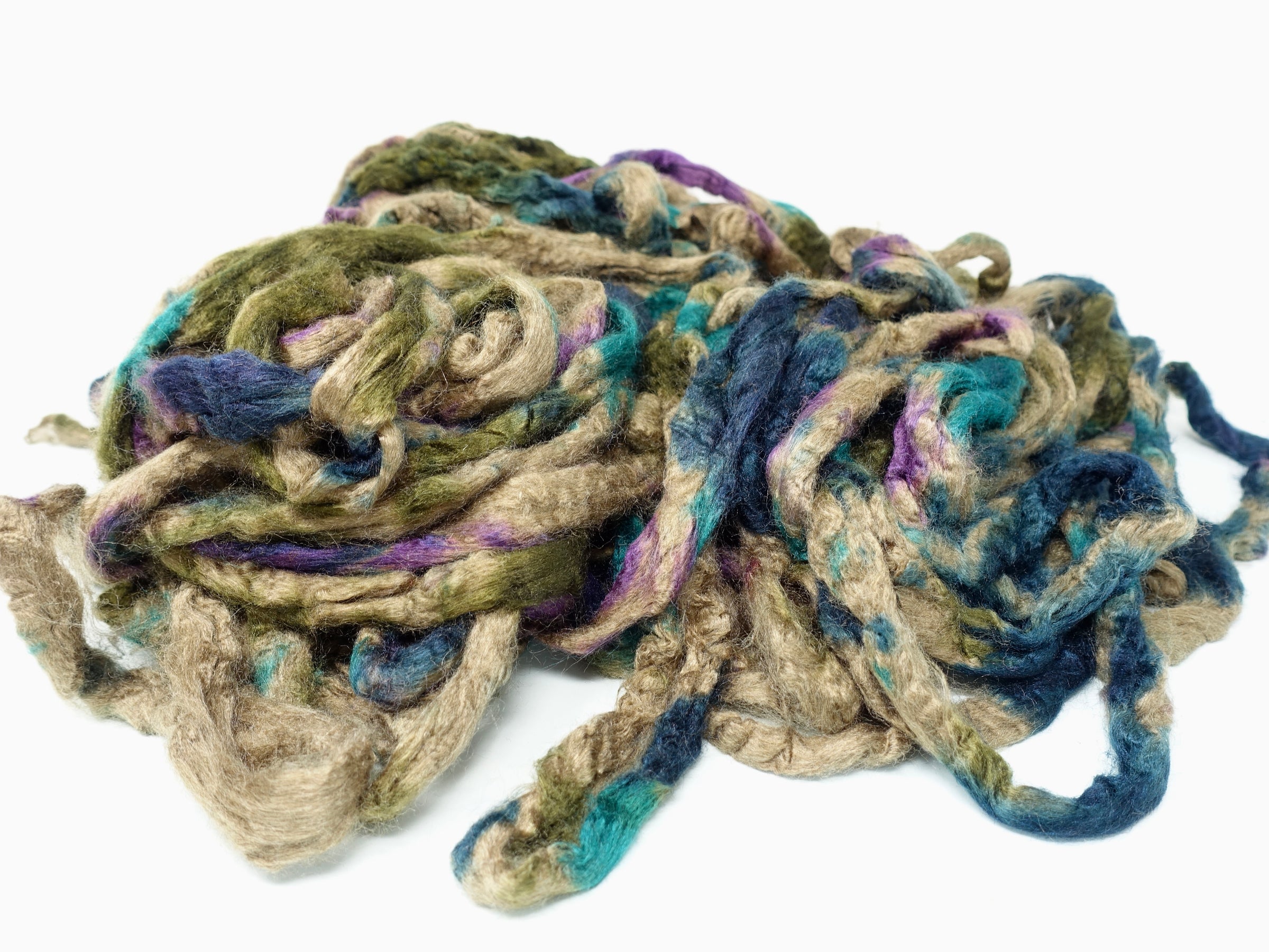 Peduncle Silk- Hand Dyed. Variegated. 100g