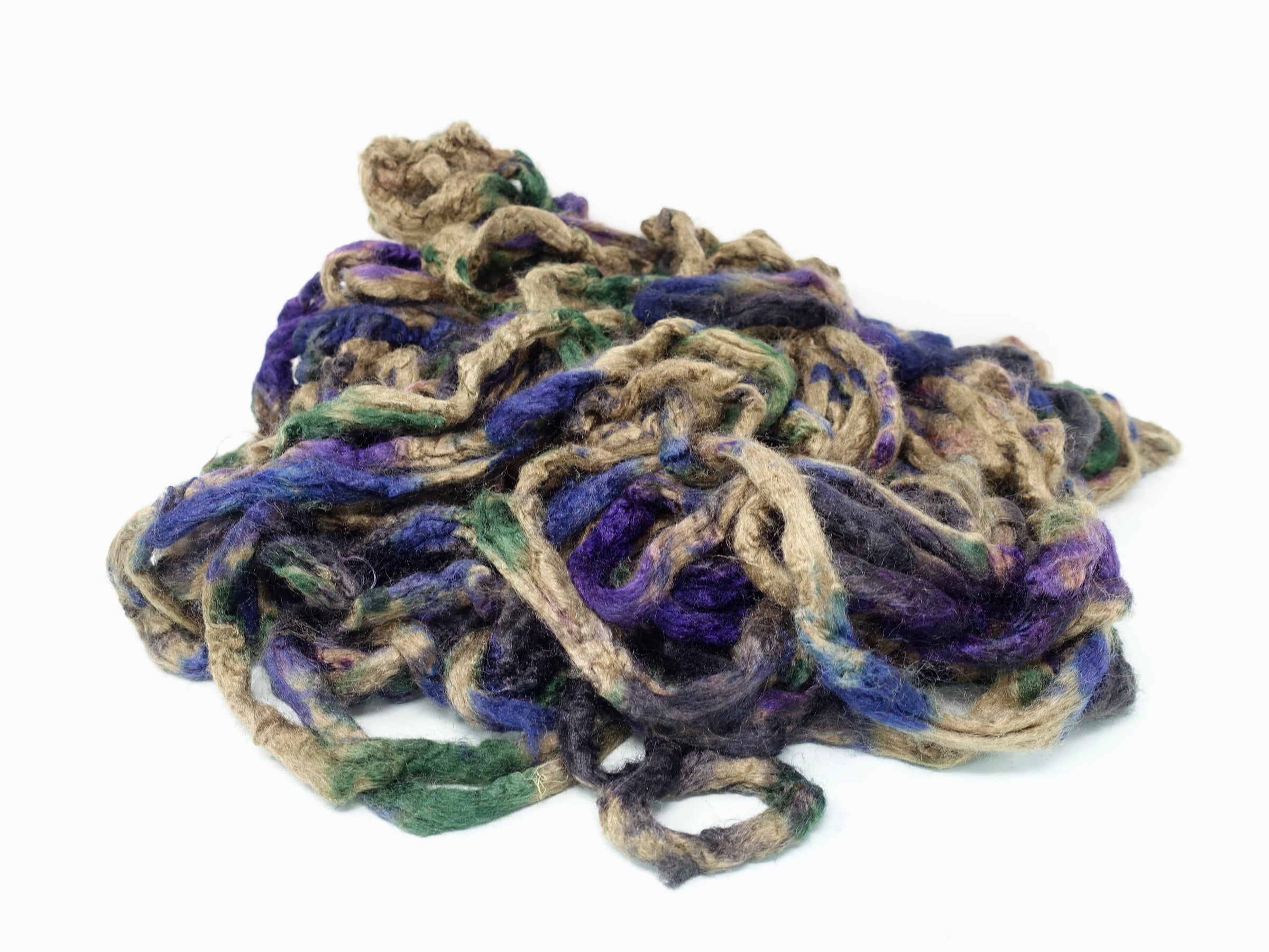 Peduncle Silk- Hand Dyed. Variegated. 100g