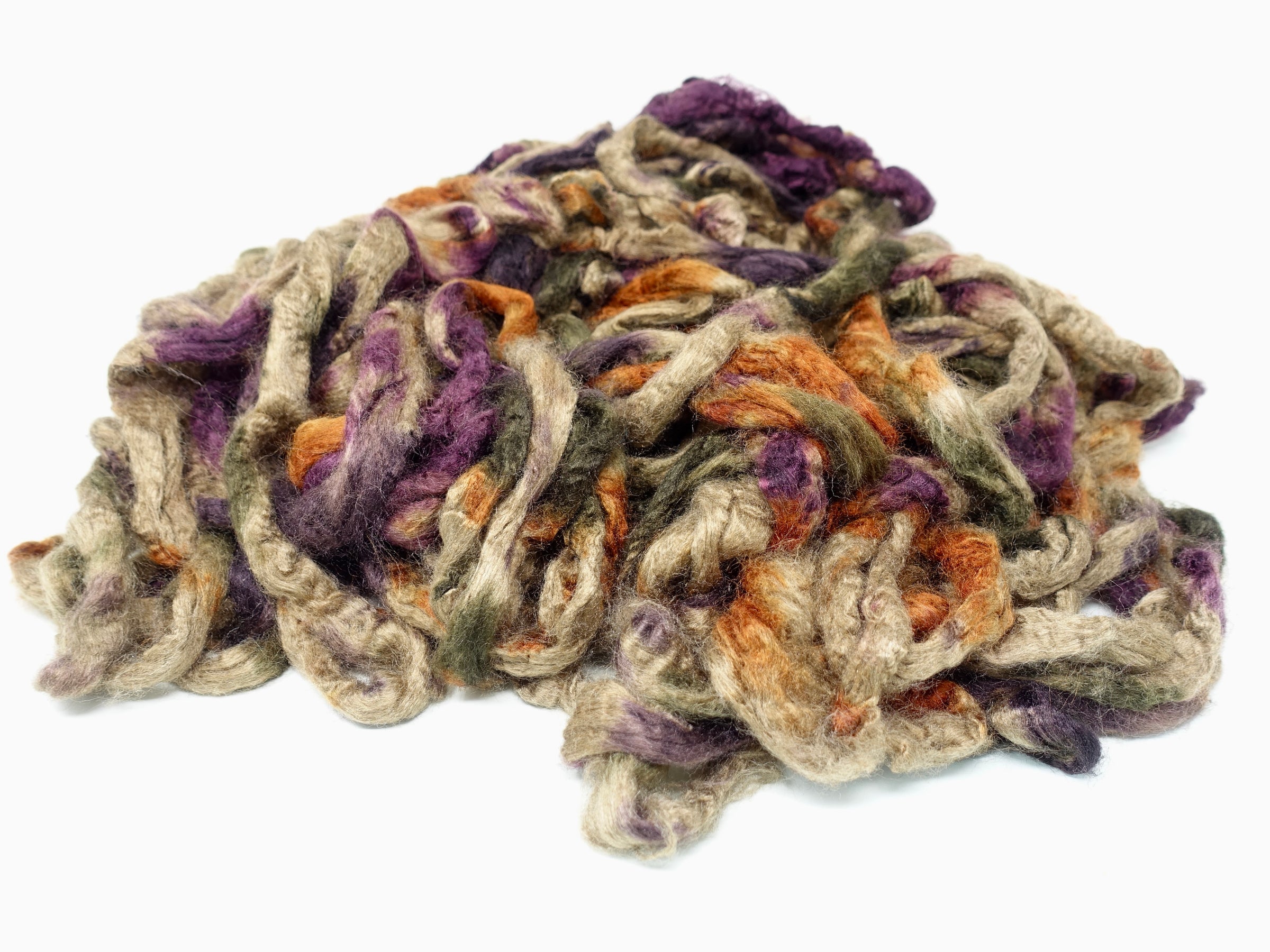 Peduncle Silk- Hand Dyed. Variegated. 100g