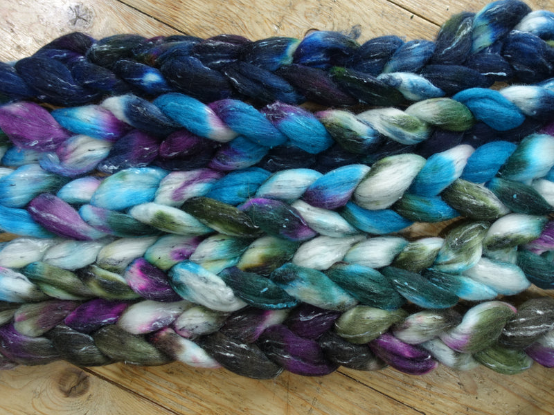 Fade Pack- Tweed Wool, 5 co-ordinating braids, Hand Dyed, 500g