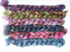 Dyers Half-Dozen- Corriedale & Lotus, 6 co-ordinating mini braids, Hand Dyed Wool, 360g