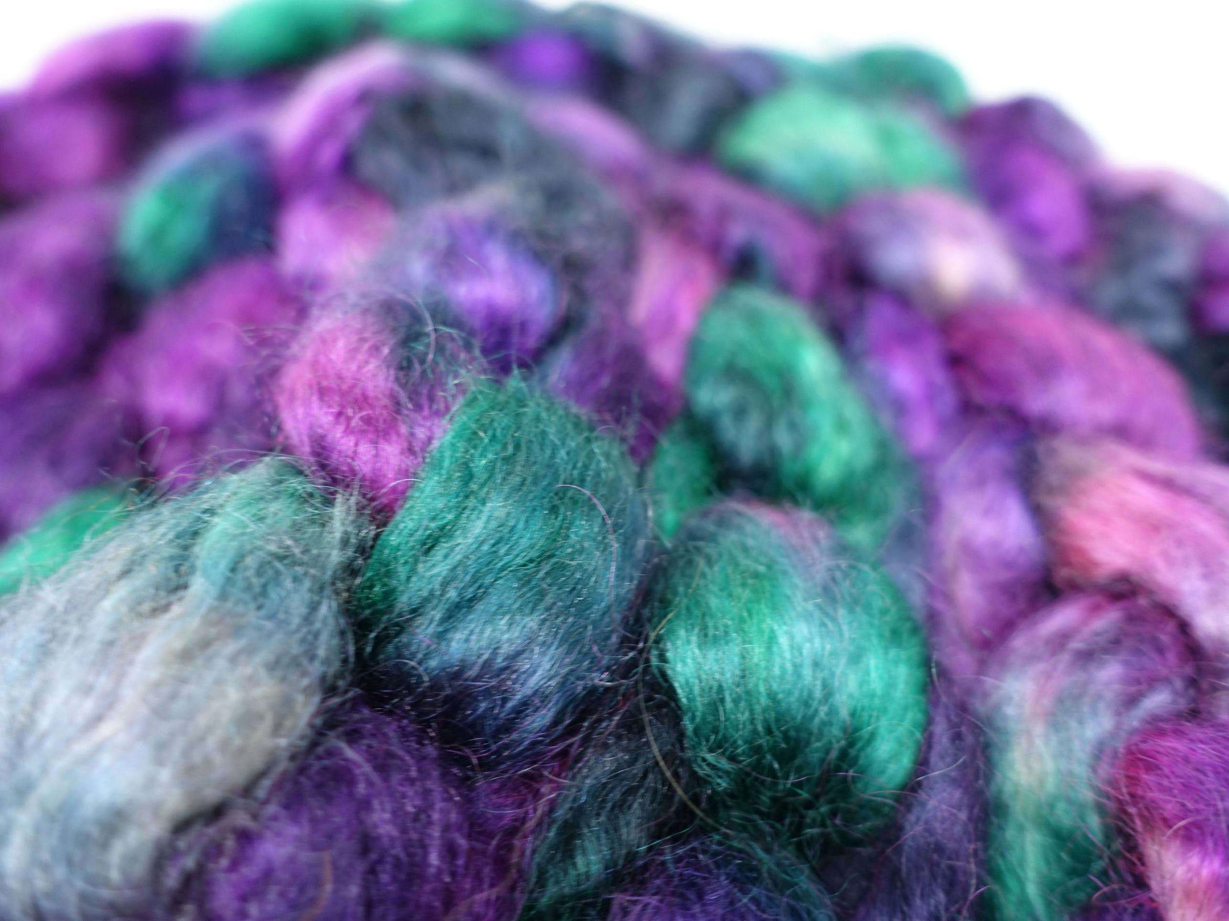 Kid Mohair & Peduncle Silk, Hand Dyed Variegated 100g