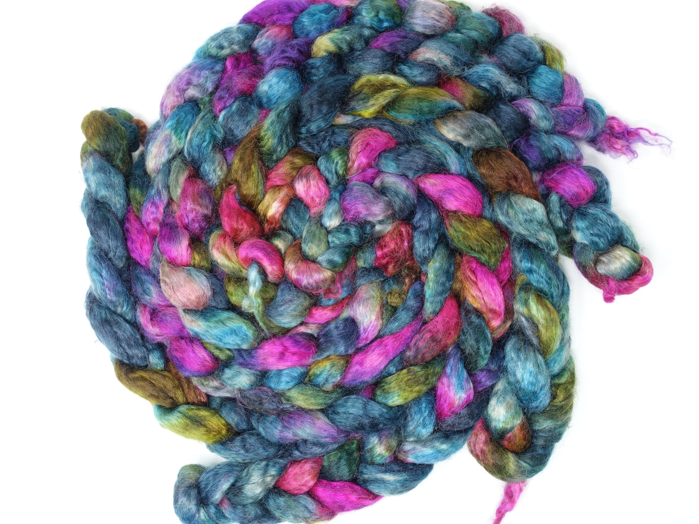 Kid Mohair & Peduncle Silk, Hand Dyed Variegated 100g