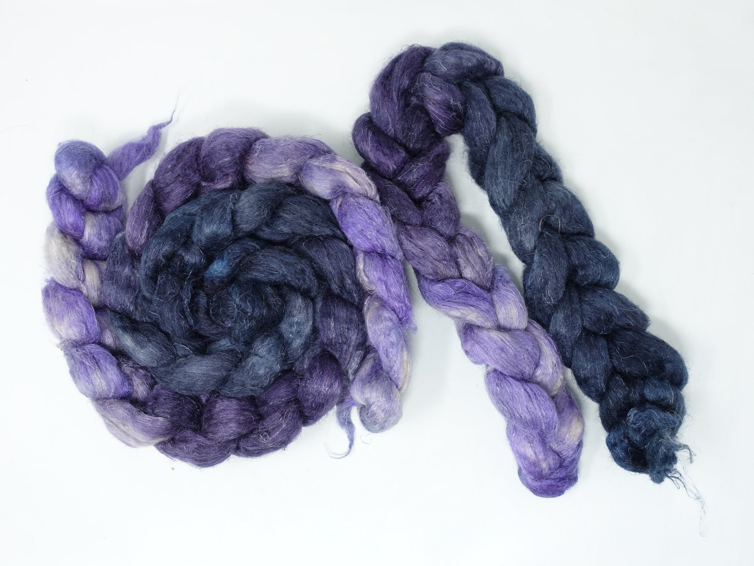 Romney, Silk & Linen. Hand Dyed Gradient - 100g