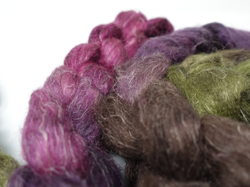 Romney, Silk & Linen. Hand Dyed Gradient - 100g