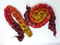 Romney, Silk & Linen. Hand Dyed Gradient - 100g