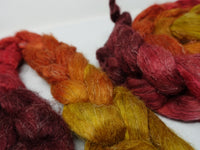 Romney, Silk & Linen. Hand Dyed Gradient - 100g