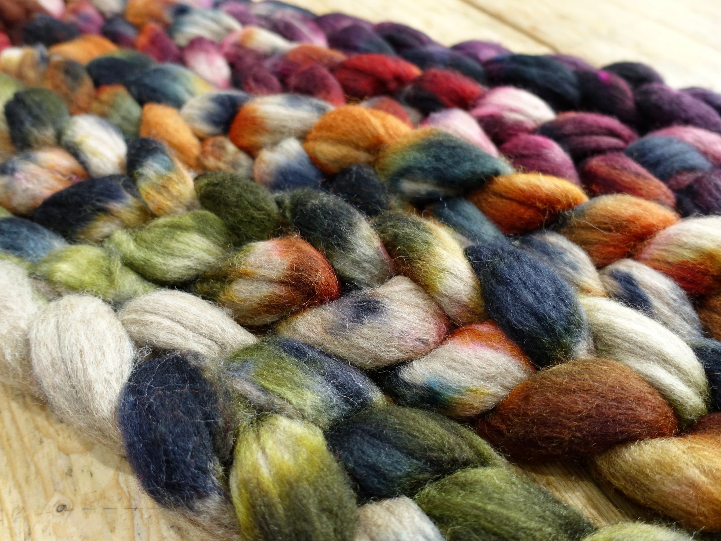 Fade Pack- BFL, 5 co-ordinating braids, Hand Dyed. 500g