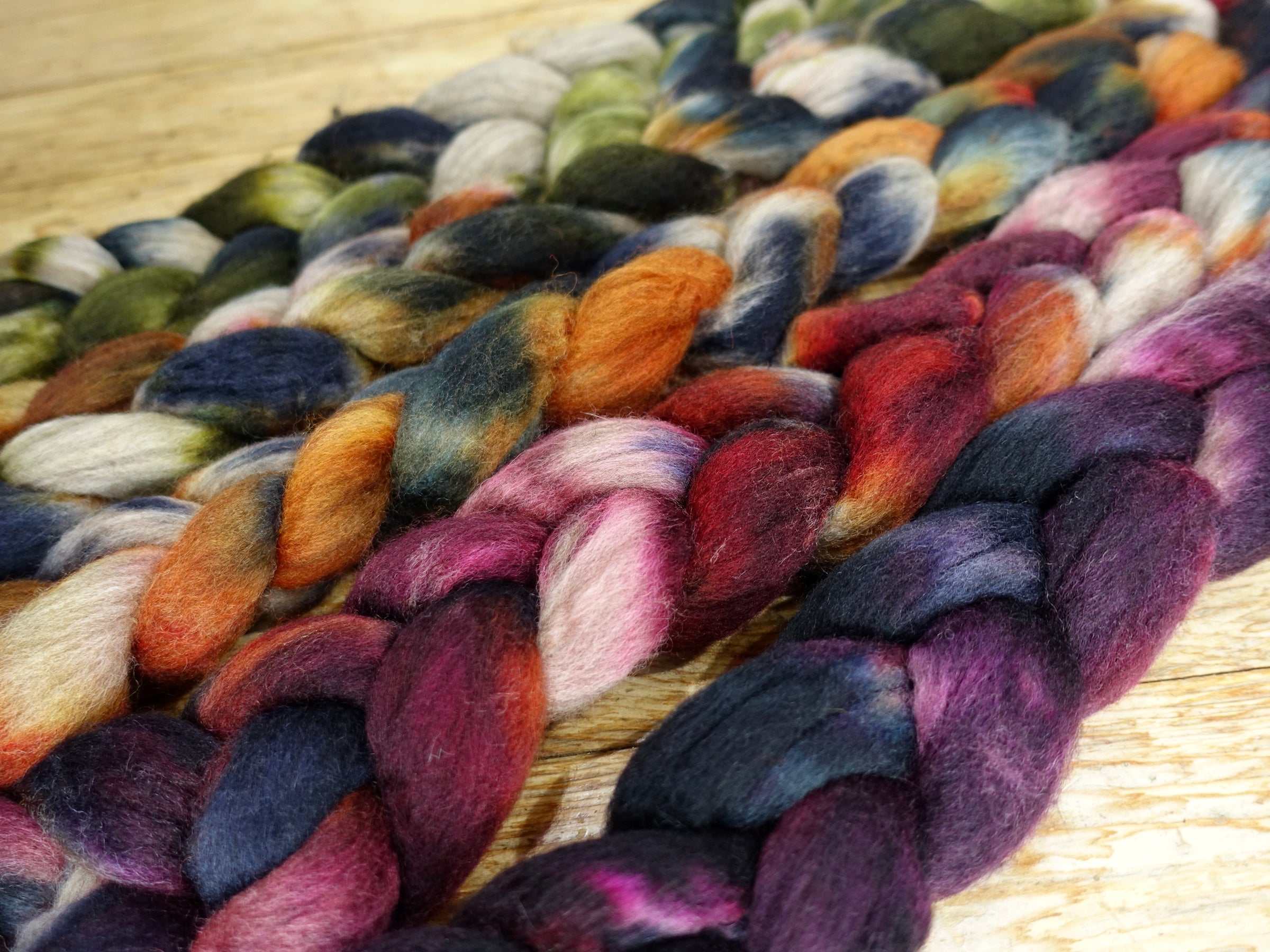 Fade Pack- BFL, 5 co-ordinating braids, Hand Dyed. 500g