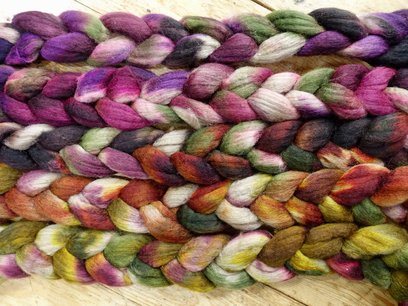 Fade Pack- BFL, 5 co-ordinating braids, Hand Dyed. 500g
