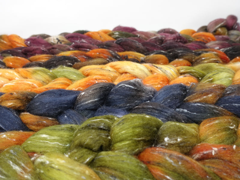 Dyers Half-Dozen- Tweed Wool, 6 co-ordinating mini braids, Hand Dyed Wool, 360g