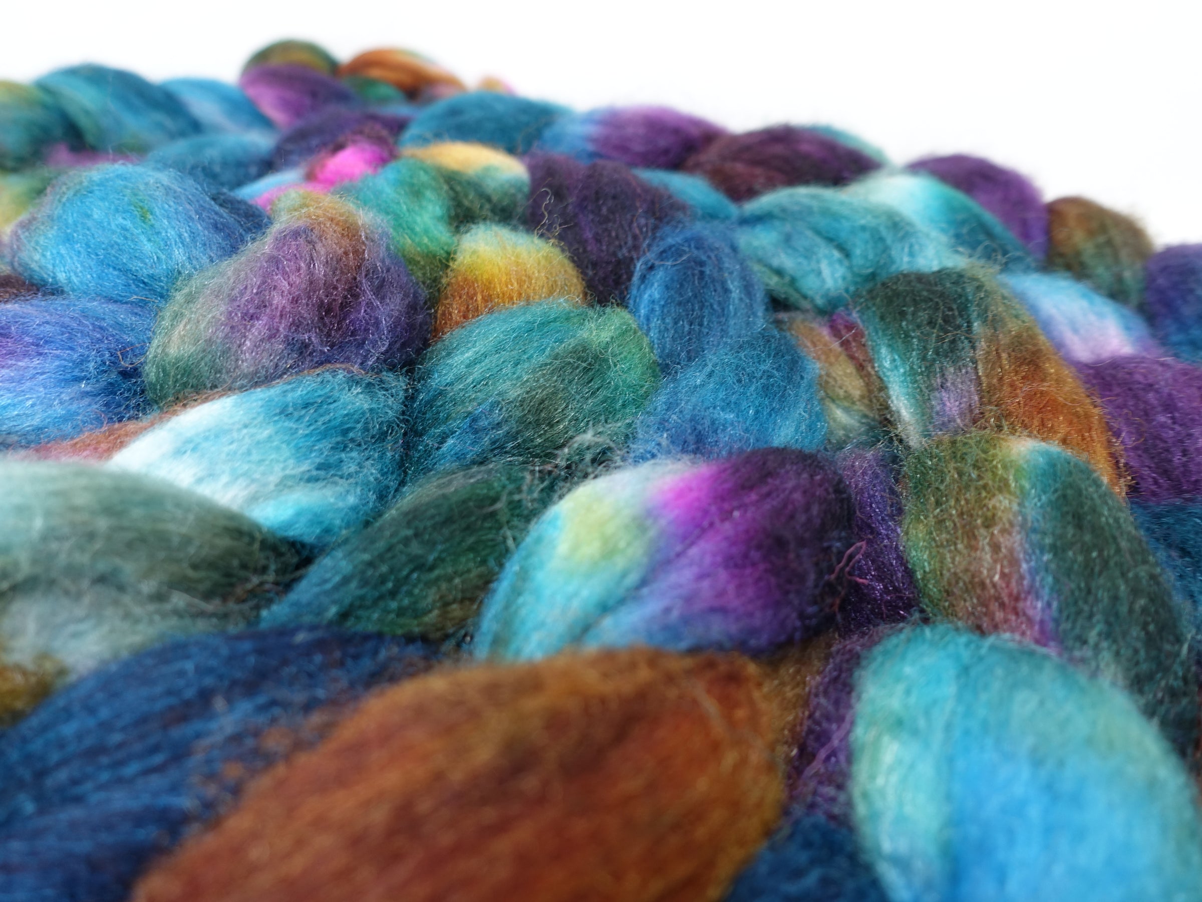 Sock Fibre, Superwash Cheviot, Silk & Bio-Nylon. Variegated 100g