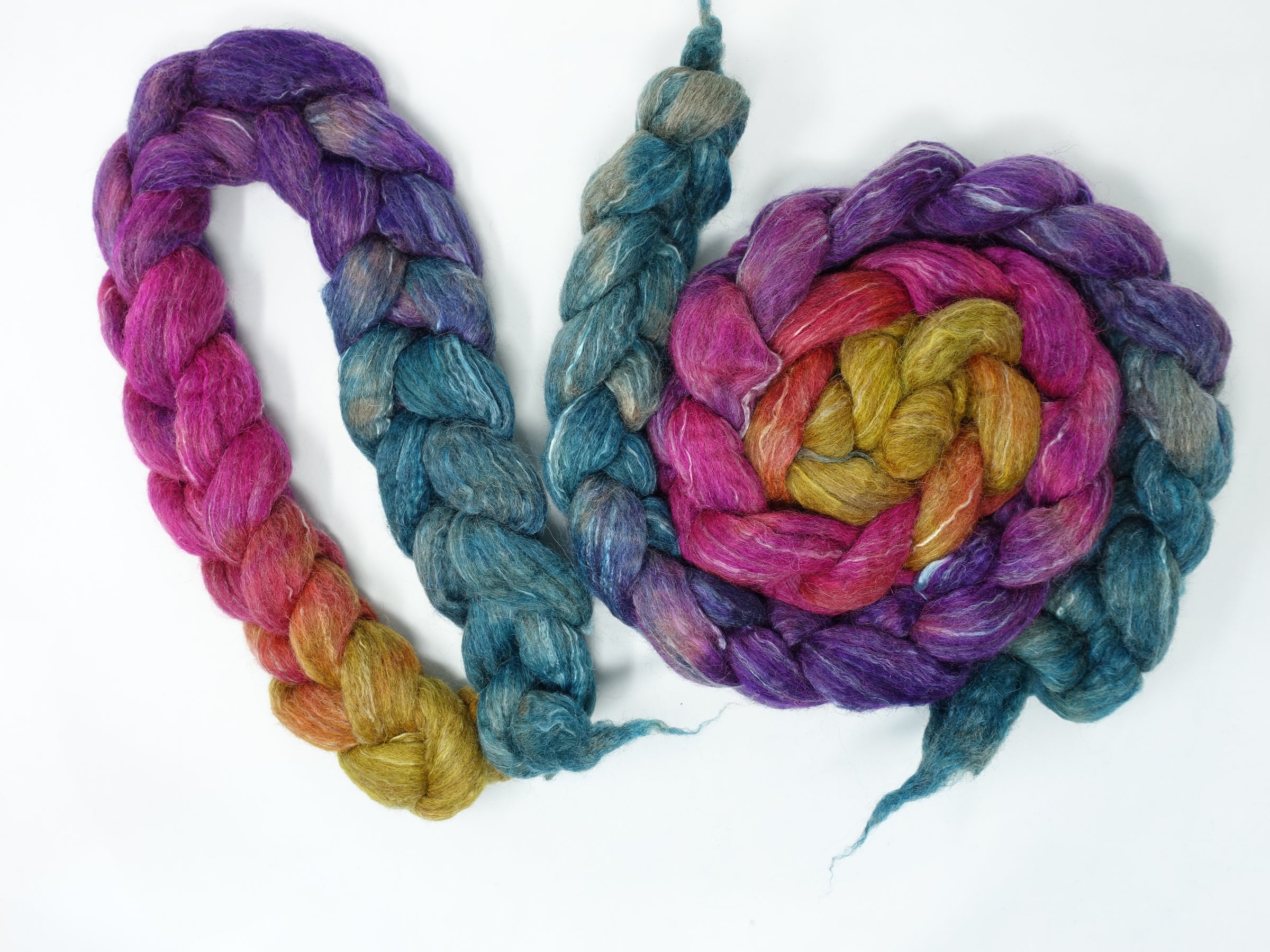 BFL, Alpaca & Seacell. Hand Dyed Gradient 100g