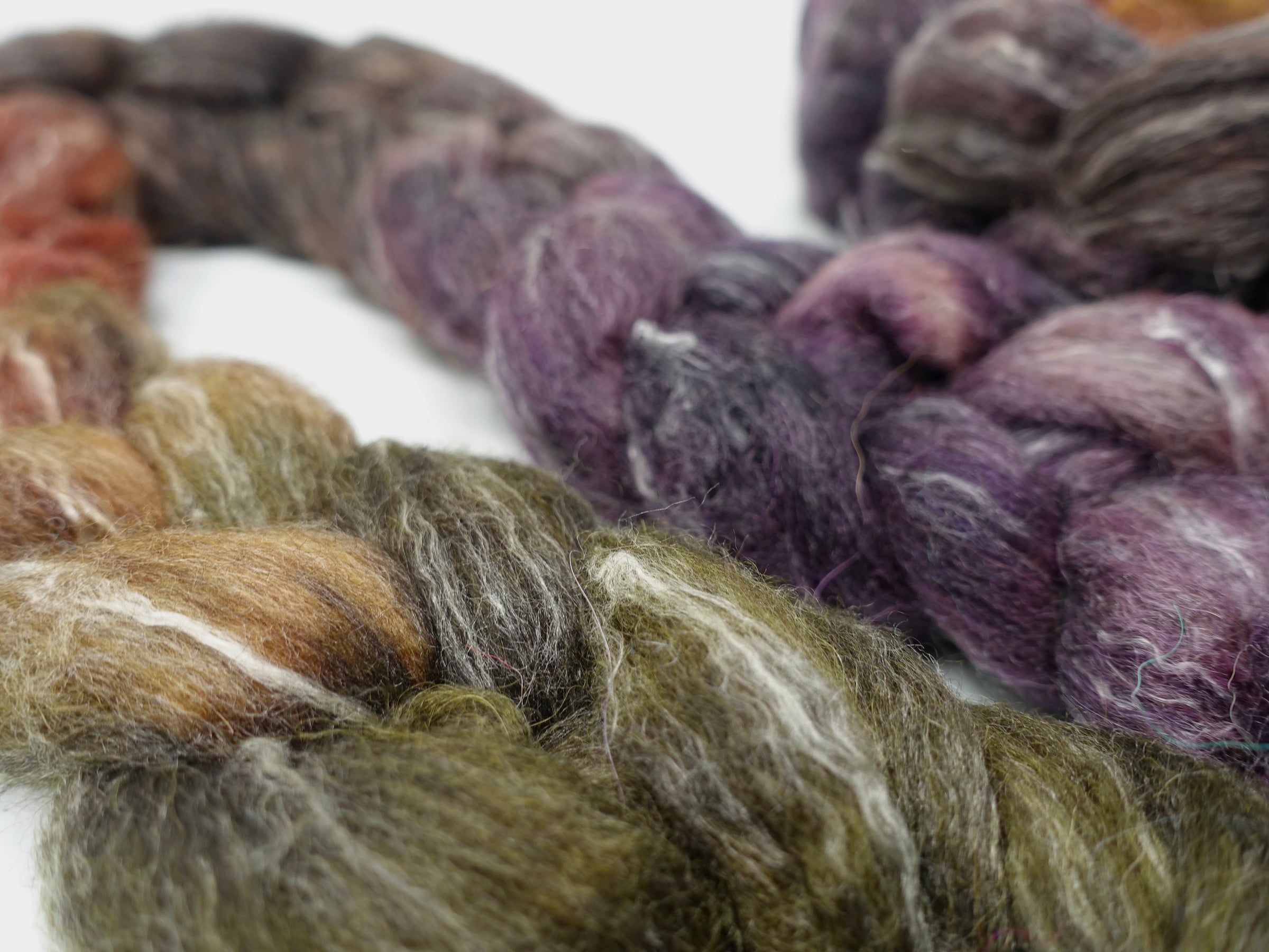 BFL, Alpaca & Seacell. Hand Dyed Gradient 100g