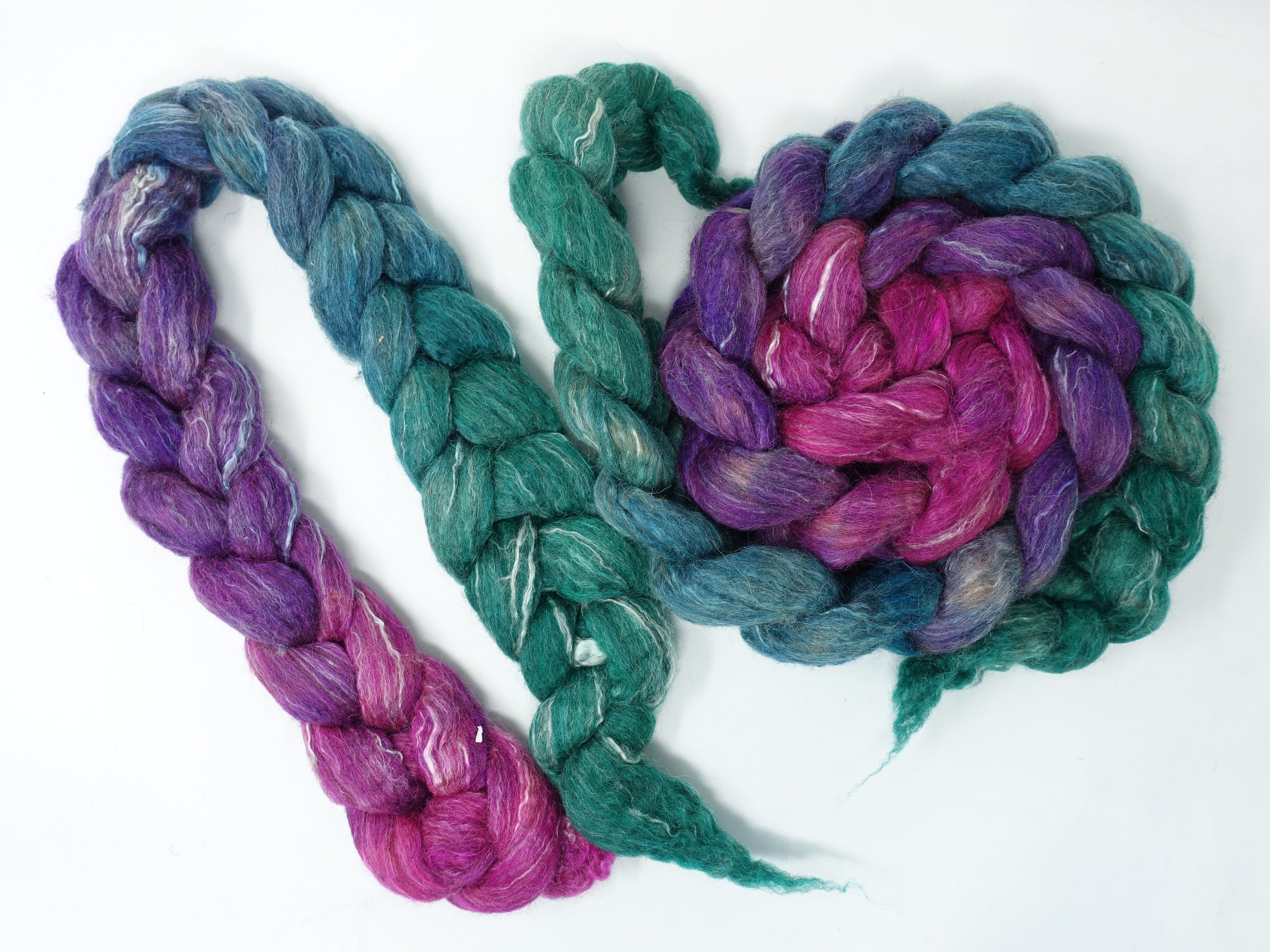 BFL, Alpaca & Seacell. Hand Dyed Gradient 100g