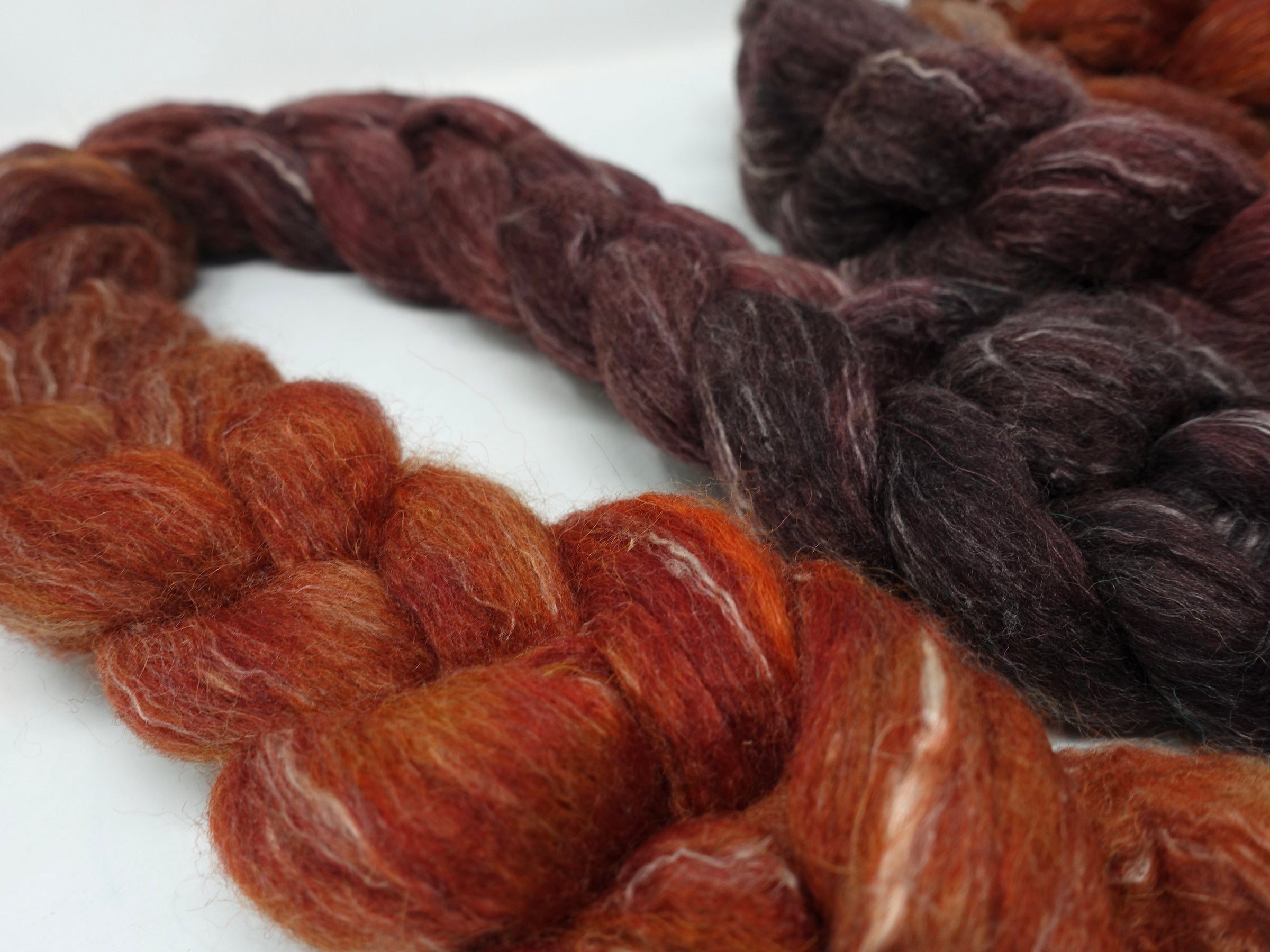 BFL, Alpaca & Seacell. Hand Dyed Gradient 100g
