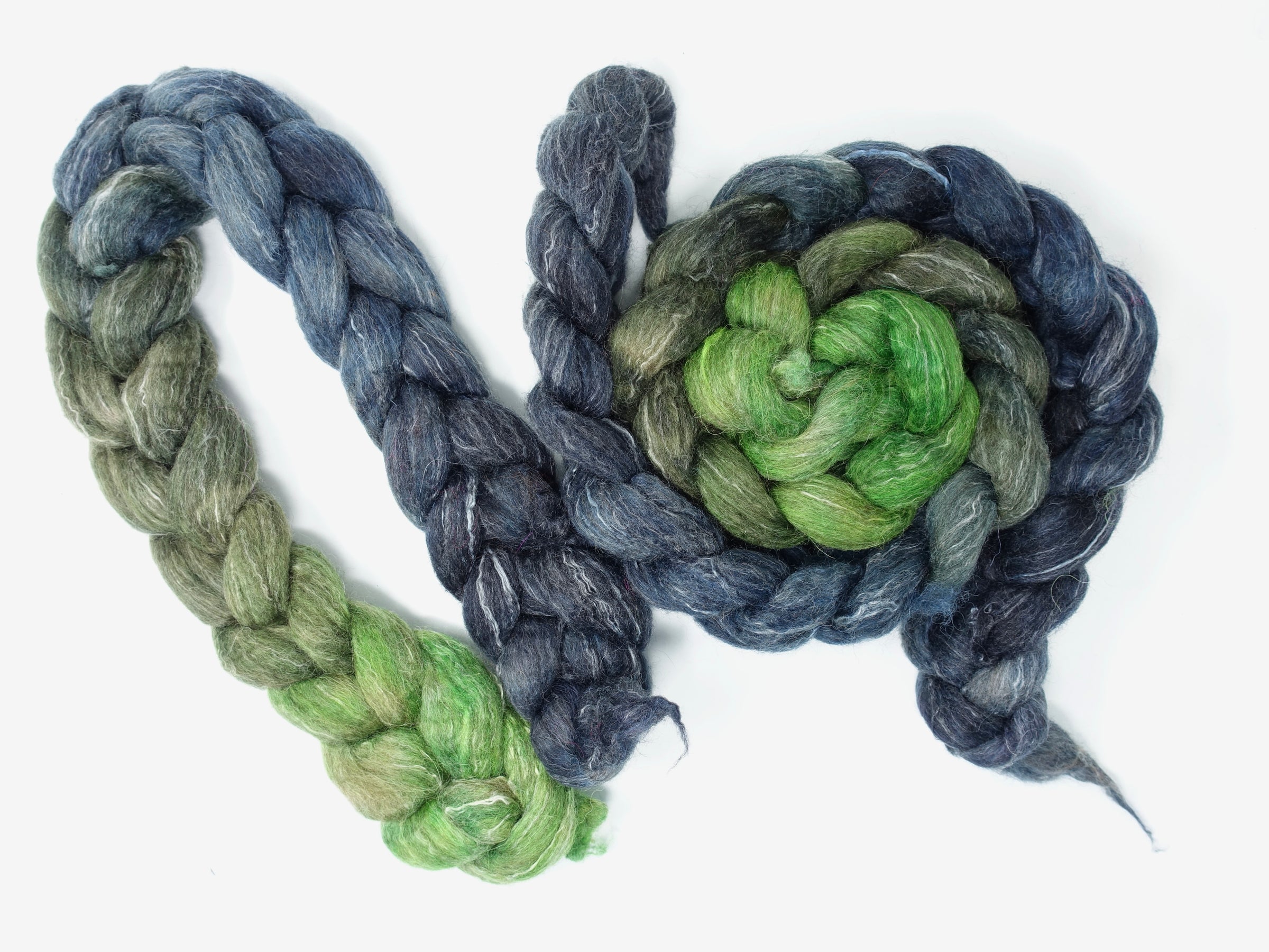 BFL, Alpaca & Seacell. Hand Dyed Gradient 100g