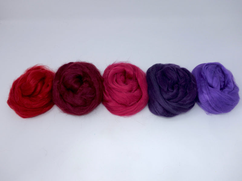 Fuchsia- Tussah Silk Bundle