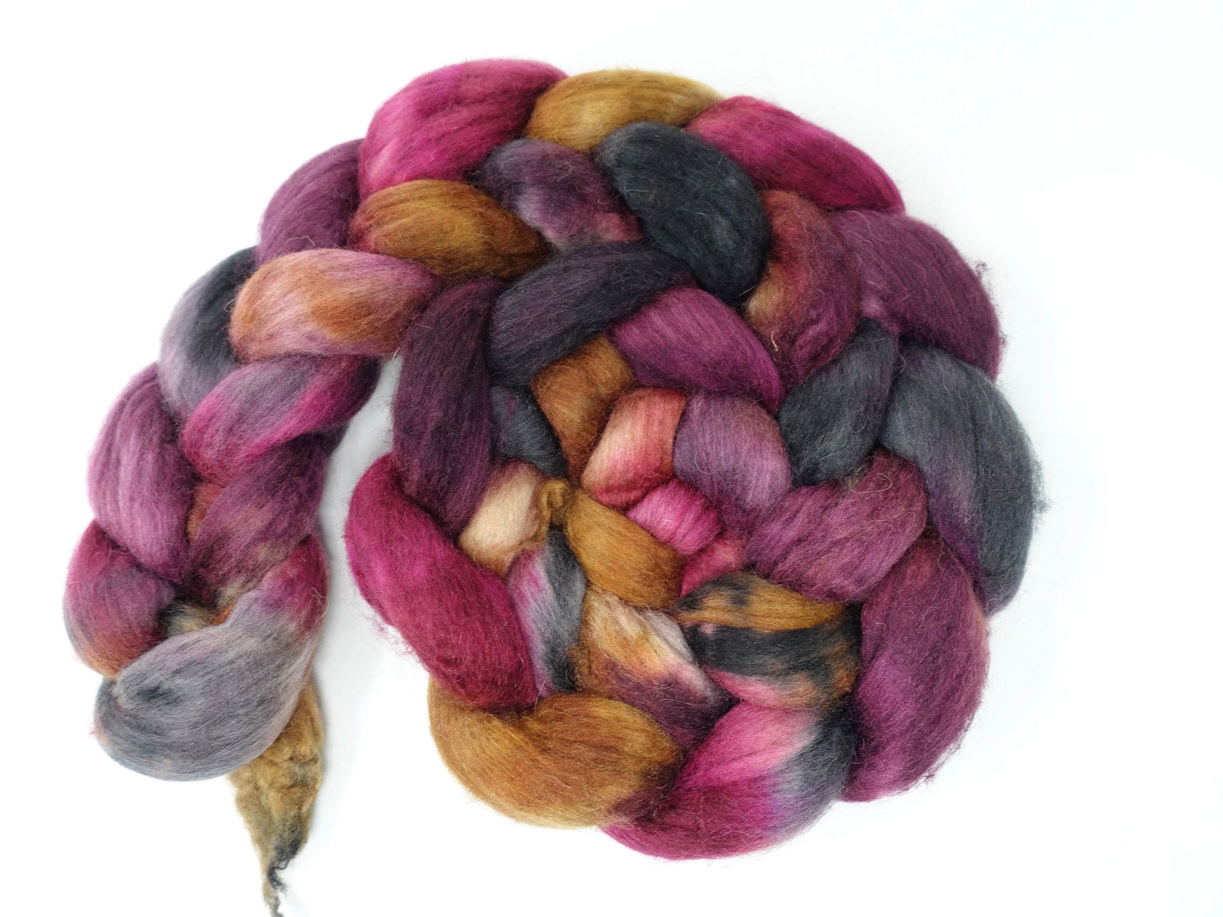Superfine Merino, Silk & Camel. Hand Dyed Variegated 100g