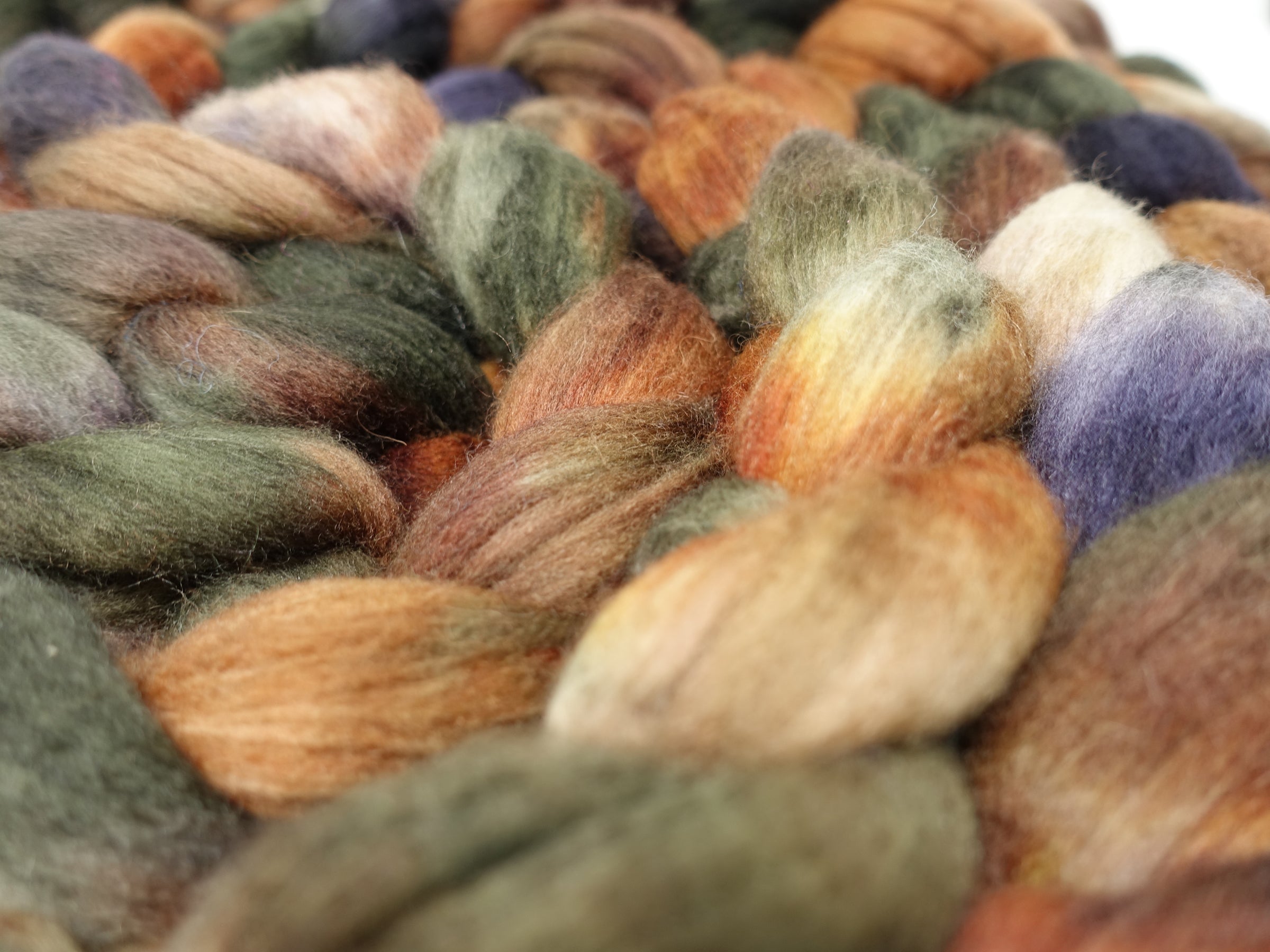 Superfine Merino, Silk & Camel. Hand Dyed Variegated 100g