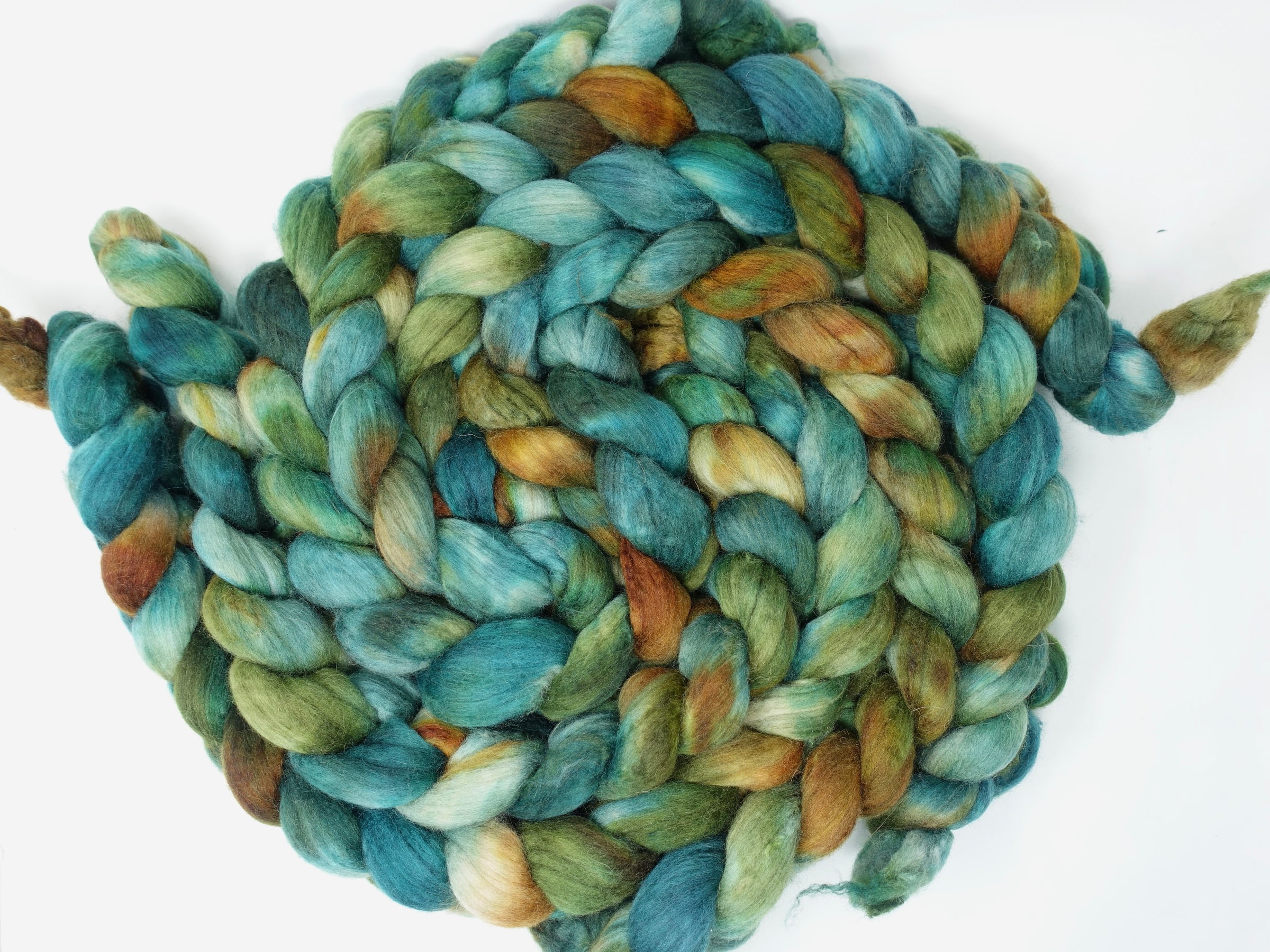 Superfine Merino, Silk & Camel. Hand Dyed Variegated 100g