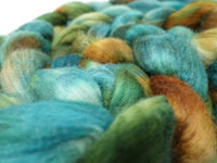 Superfine Merino, Silk & Camel. Hand Dyed Variegated 100g