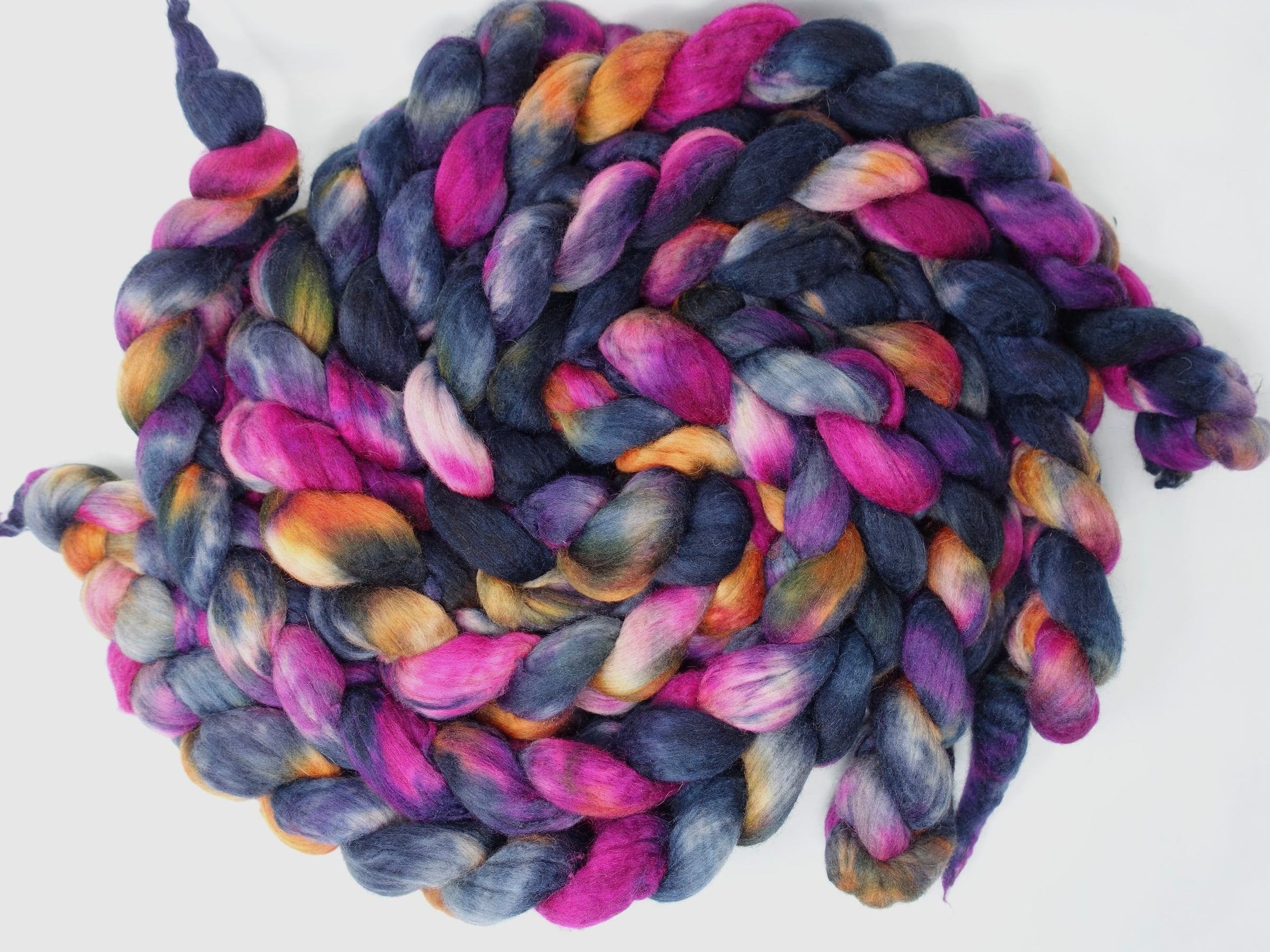 Superfine Merino, Silk & Camel. Hand Dyed Variegated 100g