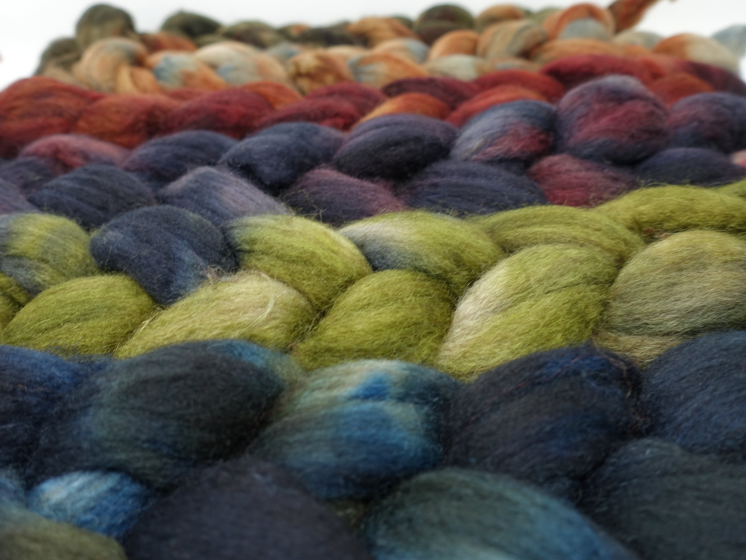 Dyers Half-Dozen - BFL,  6 co-ordinating mini braids, Hand Dyed Wool, 360g