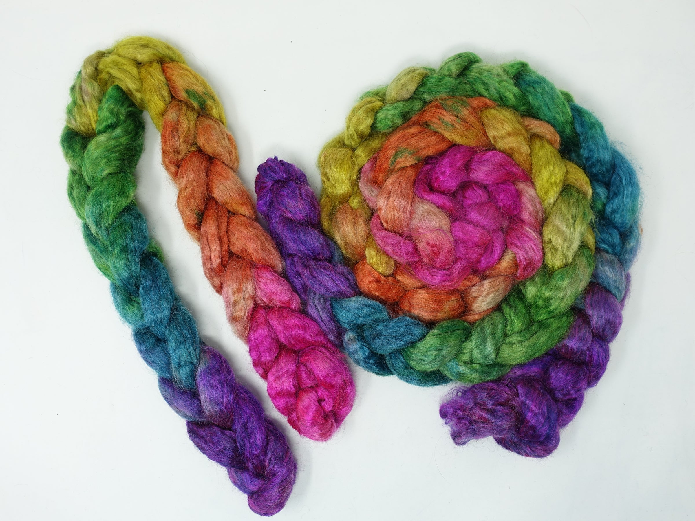 Kid Mohair & Peduncle Silk, Hand Dyed Gradient. 100g