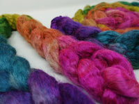 Kid Mohair & Peduncle Silk, Hand Dyed Gradient. 100g