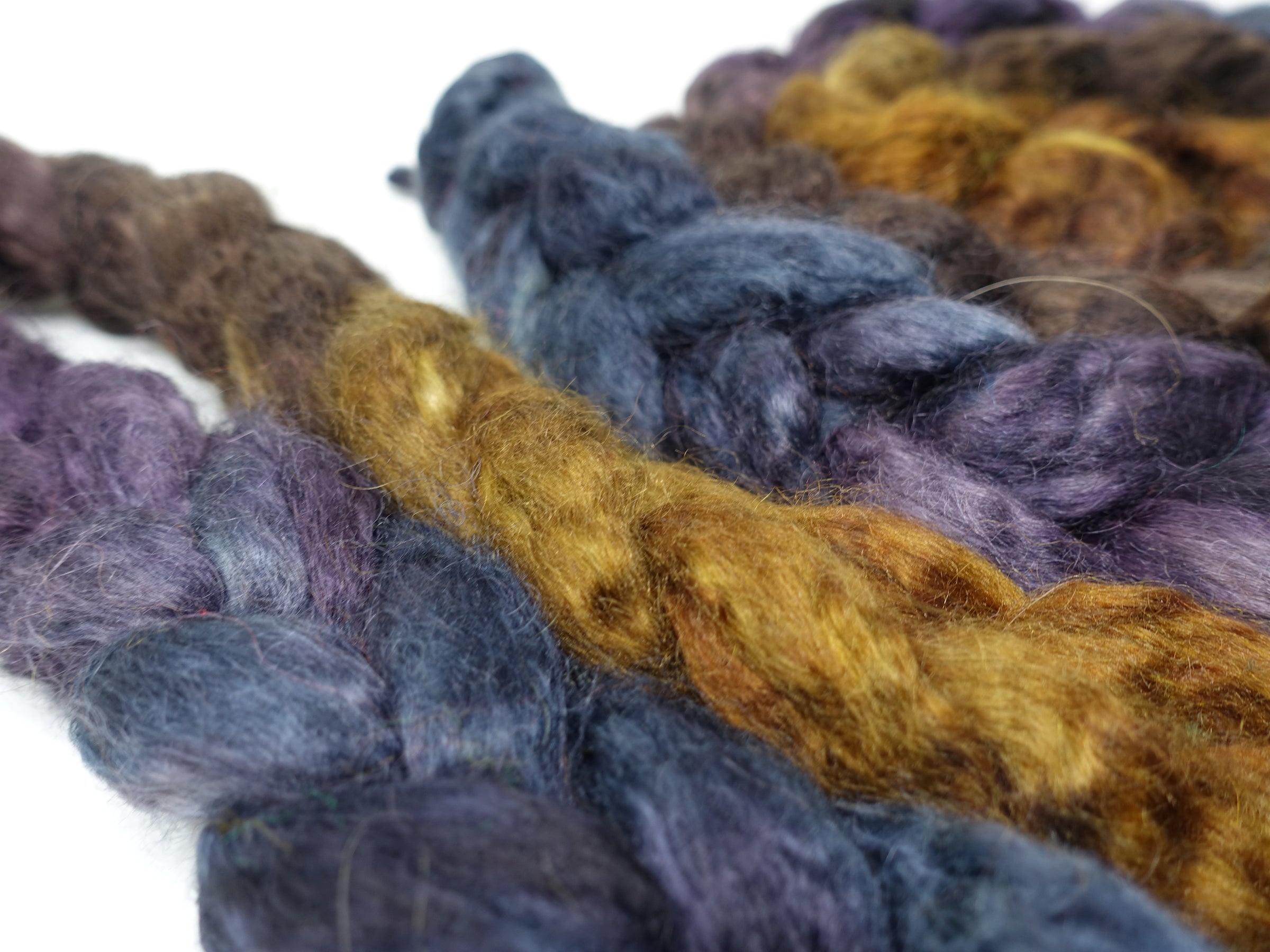 Kid Mohair & Peduncle Silk, Hand Dyed Gradient. 100g