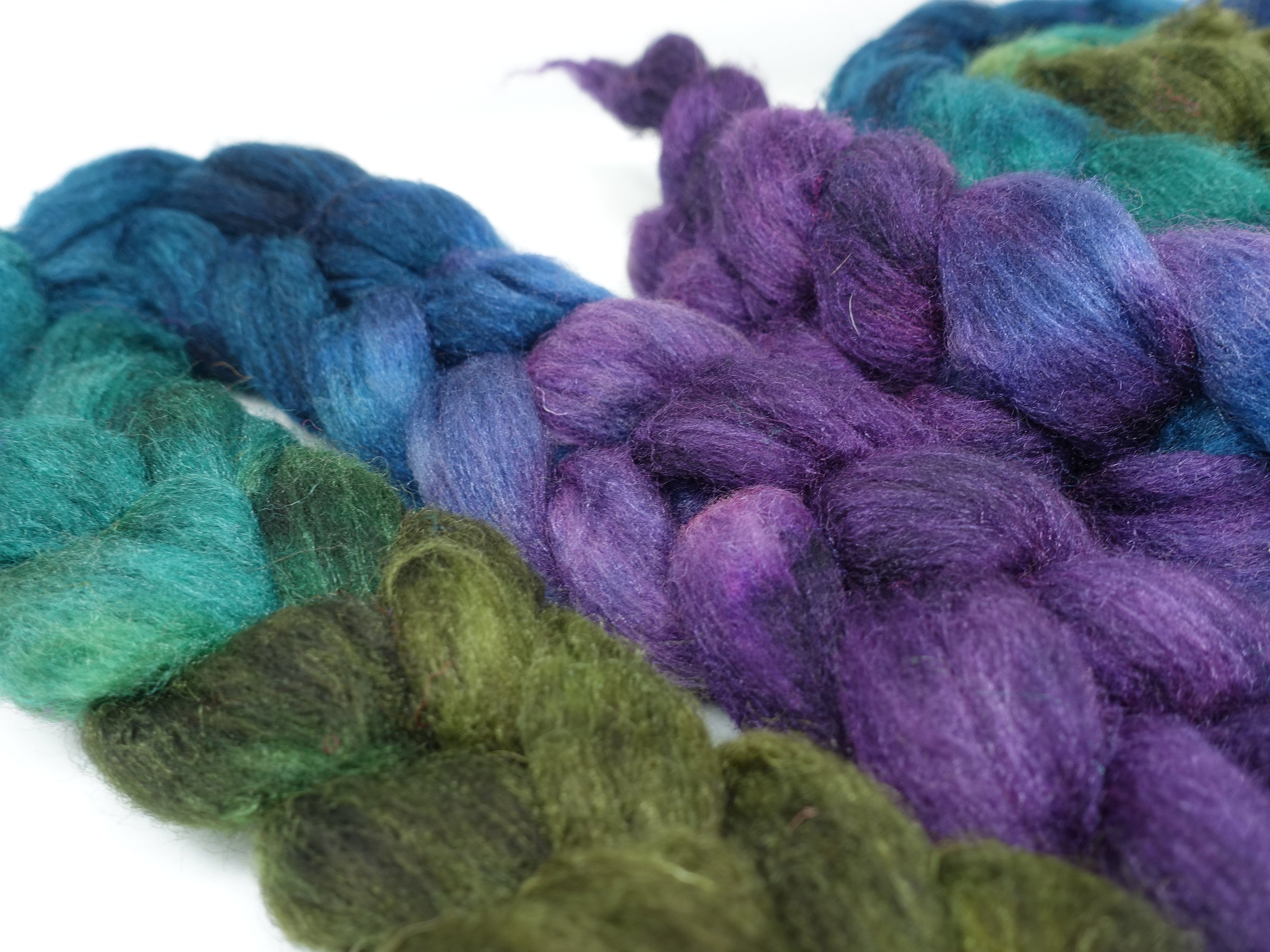 Sock Fibre, Superwash Cheviot, Silk & Bio-Nylon.  Gradient 100g