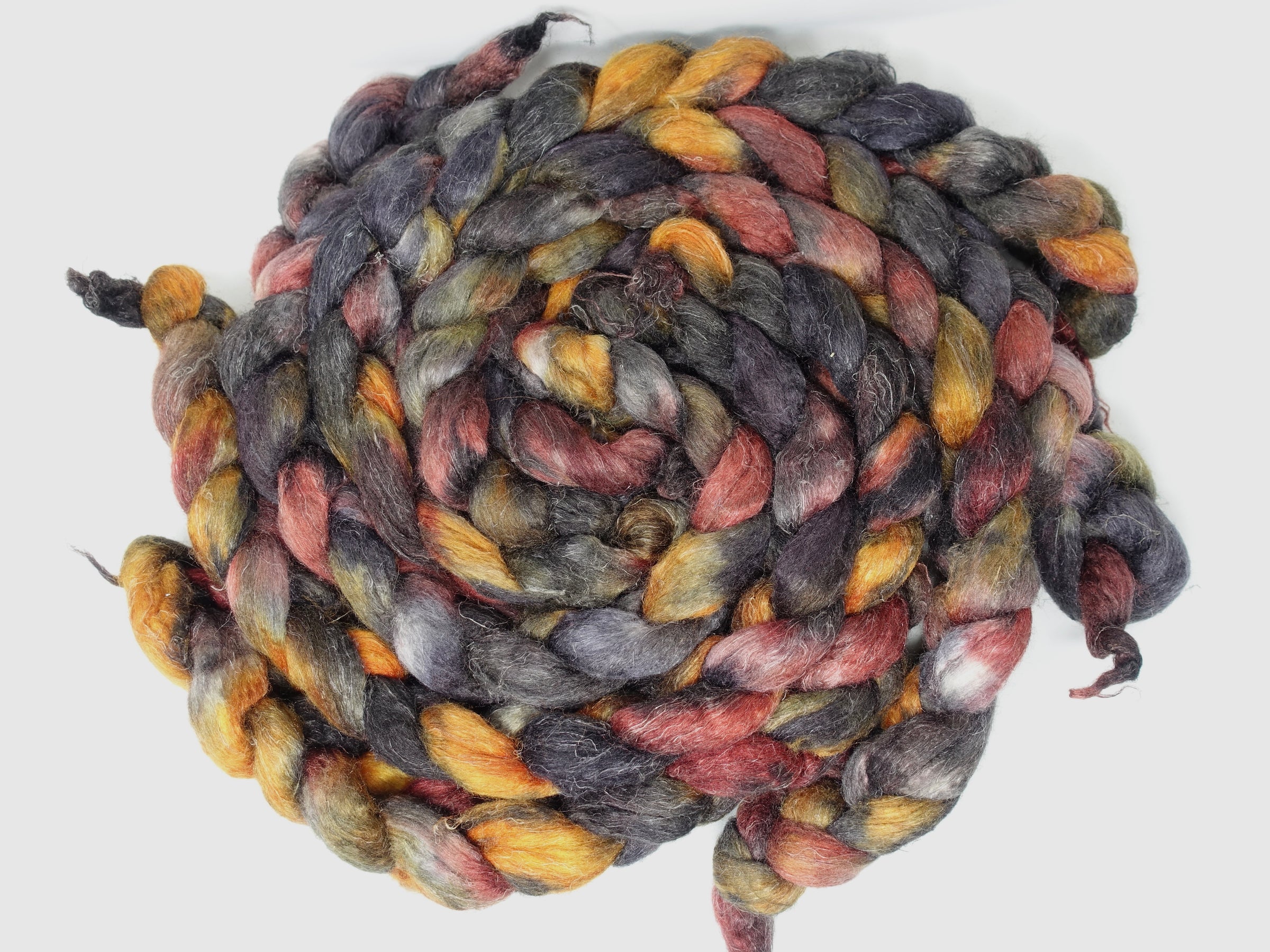 Romney, Silk & Linen. Hand Dyed Variegated - 100g