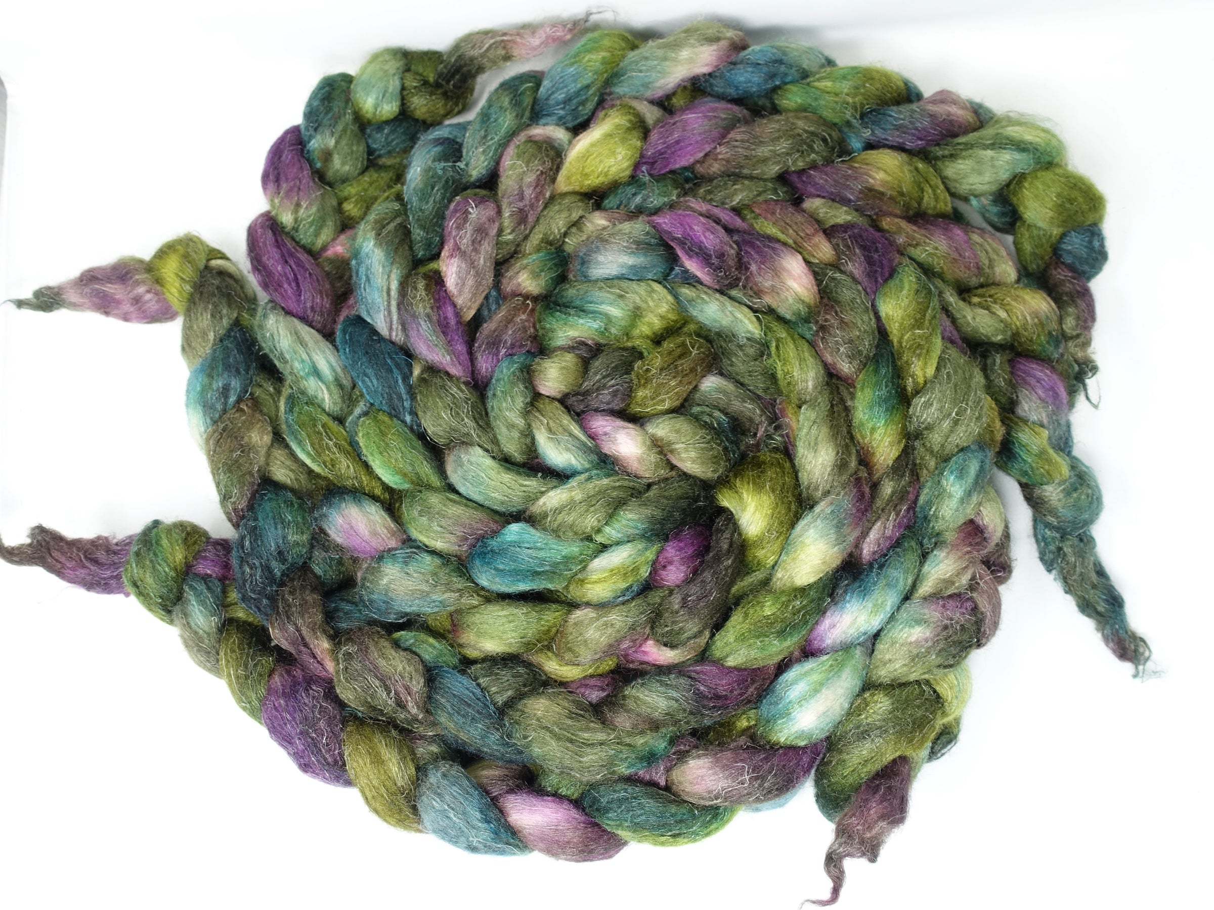 Romney, Silk & Linen. Hand Dyed Variegated - 100g