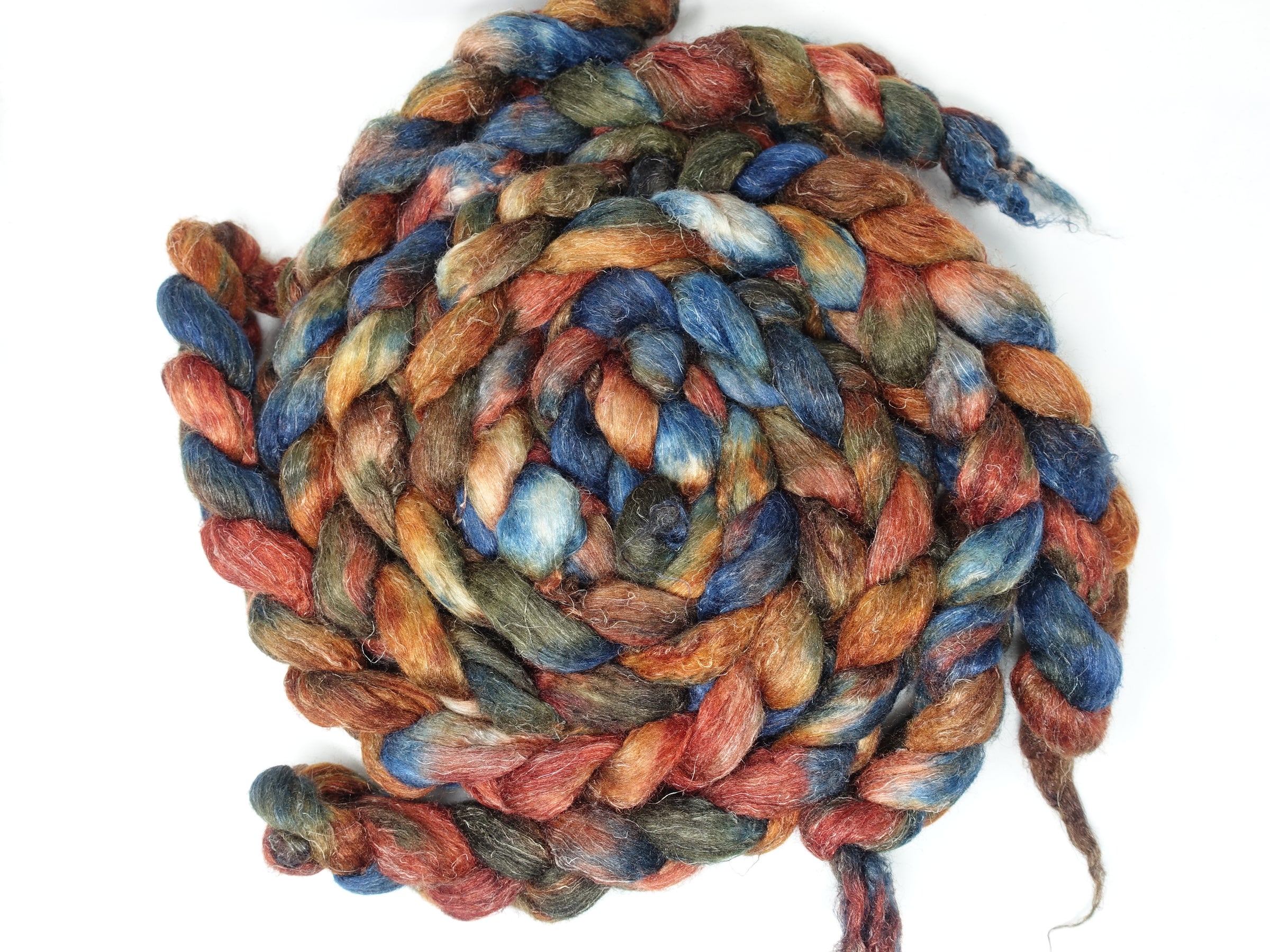 Romney, Silk & Linen. Hand Dyed Variegated - 100g
