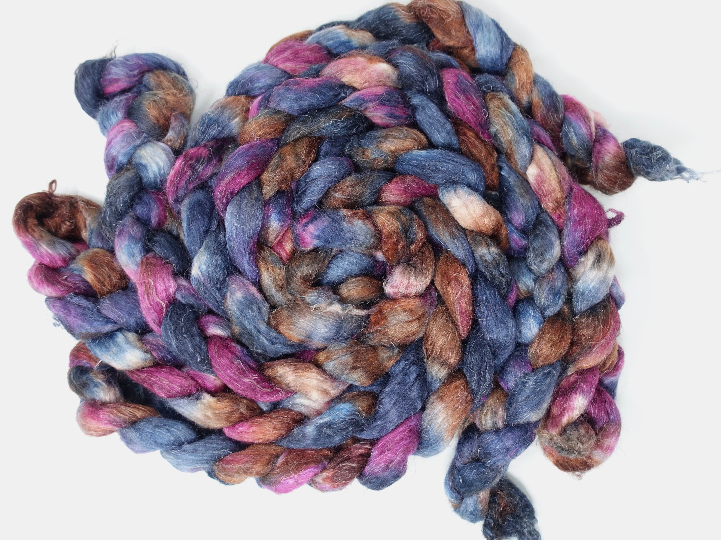 Romney, Silk & Linen. Hand Dyed Variegated - 100g