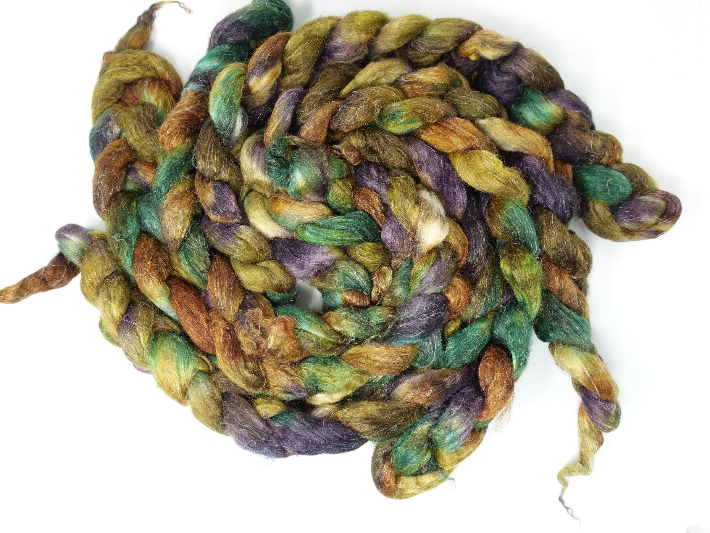 Romney, Silk & Linen. Hand Dyed Variegated - 100g