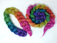 Corriedale & Lotus,  Hand Dyed Gradient. 100g