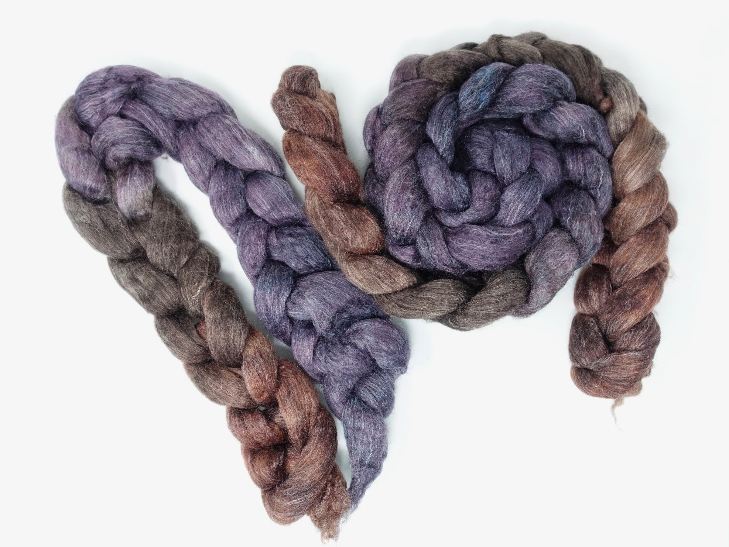 Corriedale & Lotus,  Hand Dyed Gradient. 100g
