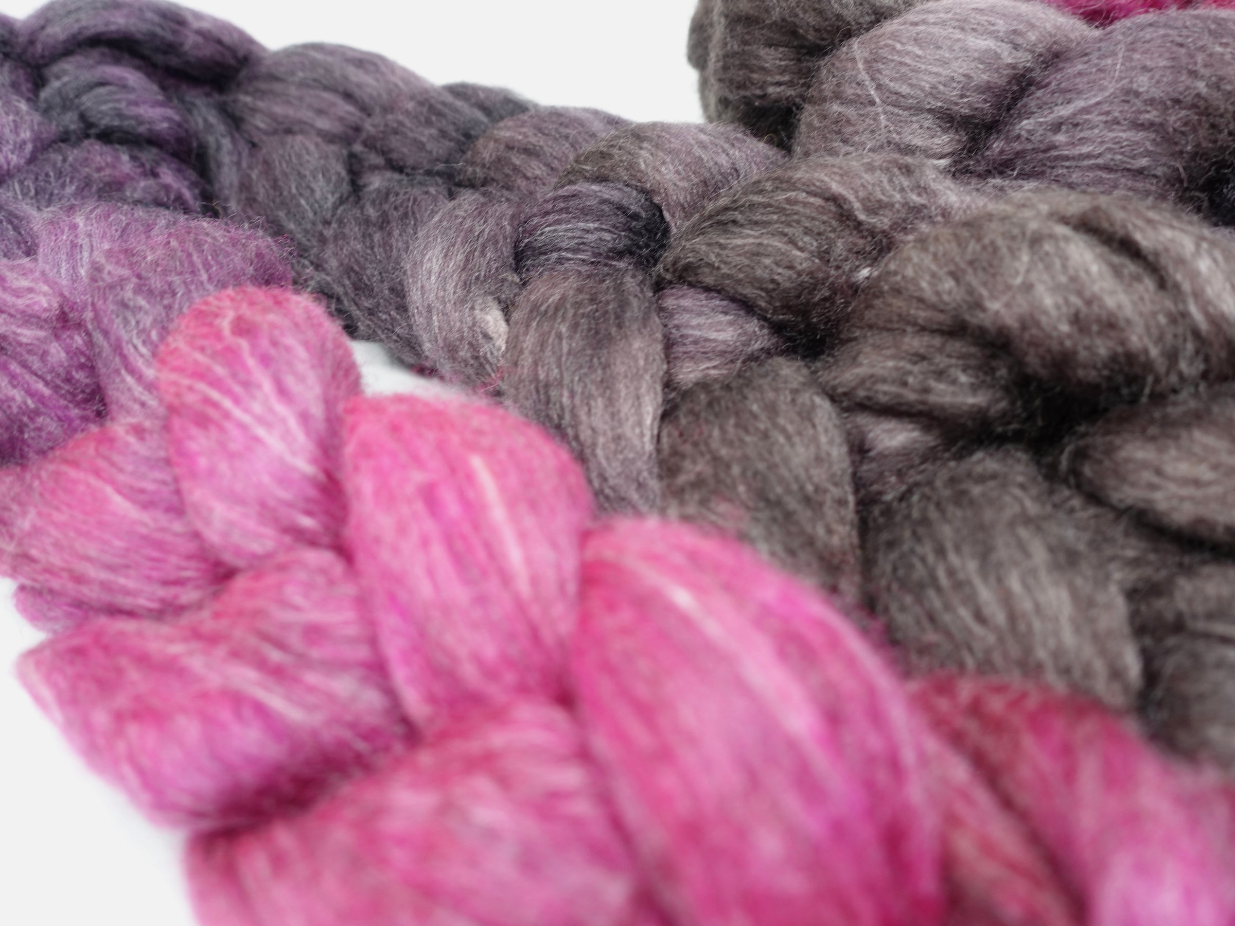 Corriedale & Lotus,  Hand Dyed Gradient. 100g