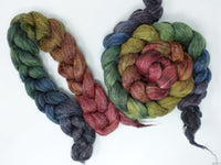Corriedale & Lotus,  Hand Dyed Gradient. 100g